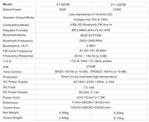 Лидер продаж, Настольный усилитель PA системы DC24V EMC bluetooth микшер FM радио устройство воспроизведения музыки - Product Image 6