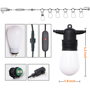 Newish-Cadena de luces inteligente Tuya, multicolor, con WiFi y Control por aplicación, IP65, música al aire libre, LED RGB, cadena de luz - Product Image 2