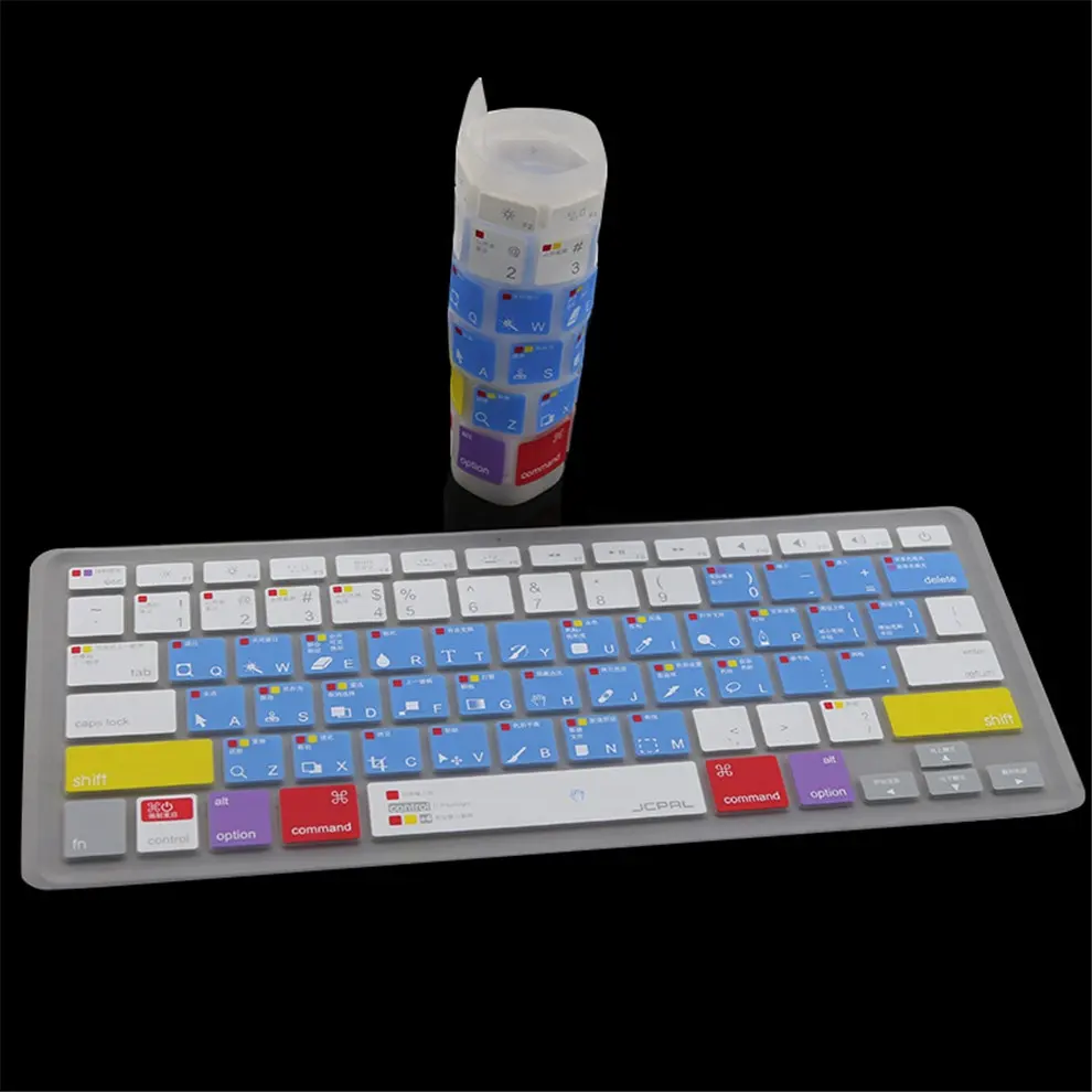 Protector de piel personalizado antipolvo impermeable cubierta de teclado de silicona