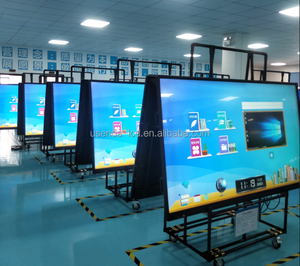 55 65 75 86 polegada LCD Touch Screen Interativo Flat Panel 4k Win10 Android Smart Interactive Board Monitor Para Reunião Escolar
