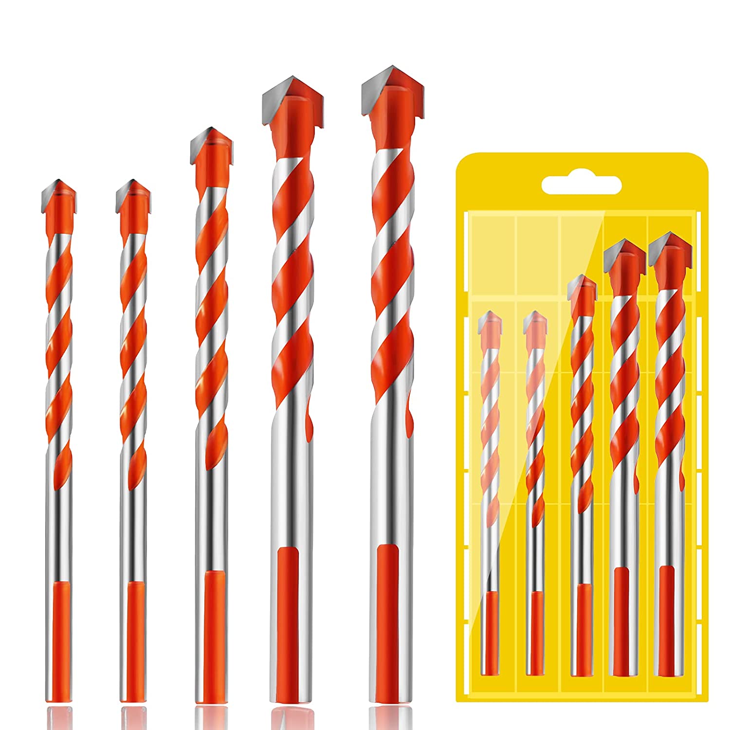 Juego de brocas de martillo eléctrico cruzadas de vástagos redondos de Juego de brocas de martillo eléctrico cruzadas de vástagos redondos de