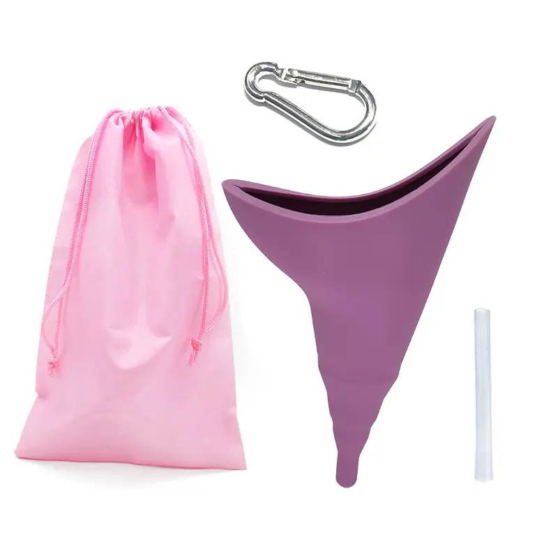 Travel Portable Bathroom Reusable Silicone Lady Women Female Urination Device Funnel Urinal Cup for Women Standing Up to Pee