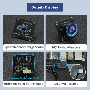Cámara gran angular USB de 8 megapíxeles 160 ° FOV sin controlador Compatible con robots ROS Raspberry Pi y controladores Jetson - Product Image 2
