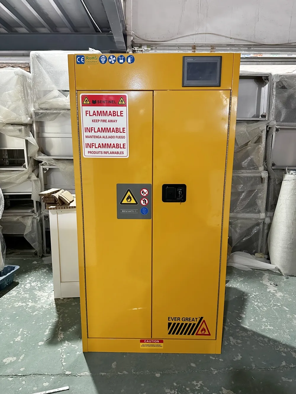 Огнеупорный огнестойкий коррозионно-стойкий температурный контроль влажности сухой сигнализационный шкаф для хранения химикатов l
