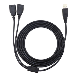 Fast Transmission One to Two Data <strong>Cable</strong> Usb Male to 2 Female Charging <strong>Cable</strong> Usb Car Extension <strong>Cable</strong> - Product Image 1