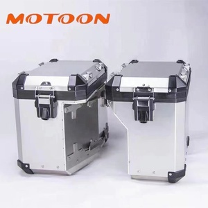 52L Motorcycle Side Tail Boxes Black <strong>Silver</strong> Aluminum Case Box Waterproof <strong>Trunk</strong> for ADV GS1200 - Product Image 2