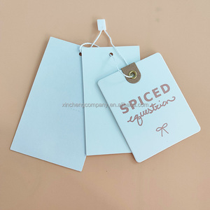 <strong>Custom</strong> Own Design Brand Name Logo <strong>Printing</strong> Paper Clothing Garment Jewelry Hang <strong>Tags</strong> With <strong>String</strong> - Product Image 3