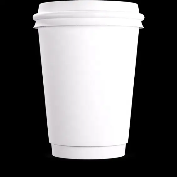 12 oz 350 ml 커피 빈 12 oz 화이트 절연 종이 뜨거운 컵 도매 unprinted 더블 벽 뜨거운 컵