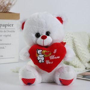 Sevgililer oyuncak ayı toptan özel Logo ile Teddy bear kalp ayı peluş oyuncak - Product Image 5