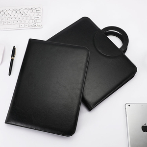 Classeur de documents à feuilles mobiles en cuir avec poignée et fermeture éclair, A4, multifonctionnel, gestionnaire de bureau d'affaires, négociation - Product Image 5