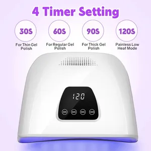 Lámpara LED UV para uñas, secador de luz para esmalte de uñas en Gel con 72 cuentas, 4 temporizadores y pantalla táctil LCD, Sensor automático profesional - Product Image 3
