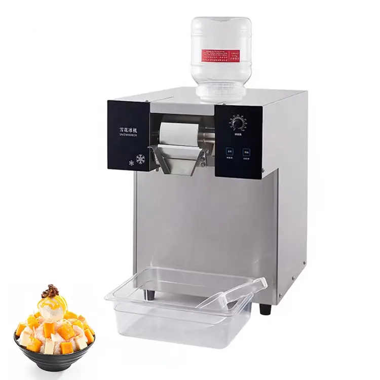 Máquina de gelo bingsu para neve, máquina barbeadora de aço inoxidável para refrigeração de água, motor coreano