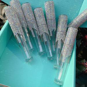 Bán Buôn Rỗng 4Ml Plasti Rõ Ràng Son Bóng Son Môi Chai Container Bao Bì Nhãn Hiệu Riêng Rhinestone Lipgloss Ống - Product Image 6