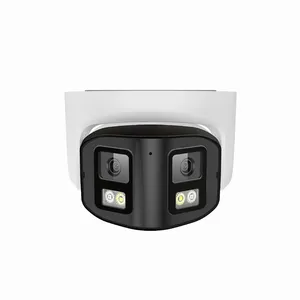8MP双镜头圆顶全景闭路电视IP安全摄像机4K POE，带4MP固定高清广角云台功能CMOS传感器2个屏幕 - Product Image 5