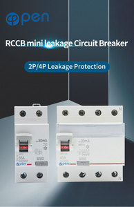 Abierto de 16a 20a 40a 63a 100a 30ma 100ma tipo b 2 de dos polos elcb residual curren mini fugas disyuntor diferencial - Product Image 4