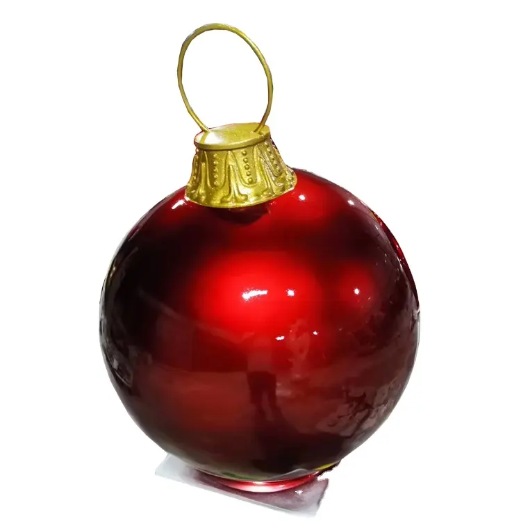 ショッピングモールの小道具のための特大の屋外クリスマスつまらない巨大なグラスファイバーボールの装飾