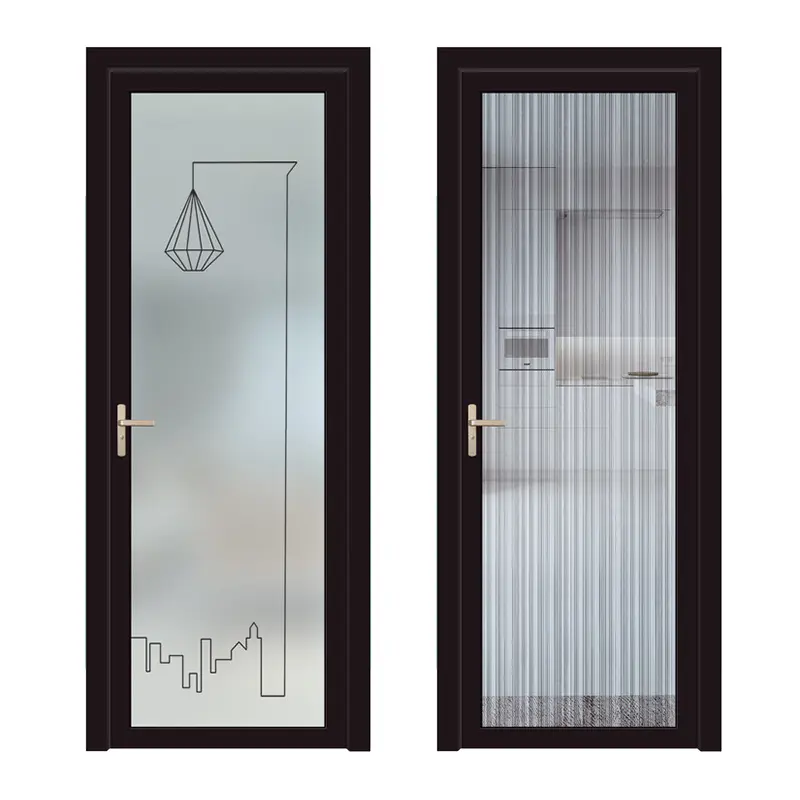 Puerta de baño de aluminio y vidrio de alta calidad, puertas y ventanas empotradas, imagen de precios