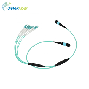 Yüksek yoğunluklu OM3 multimode MPO-LC fiber patchcord dağıtım mpo + lc fiber optik yama kablosu kablosu - Product Image 5