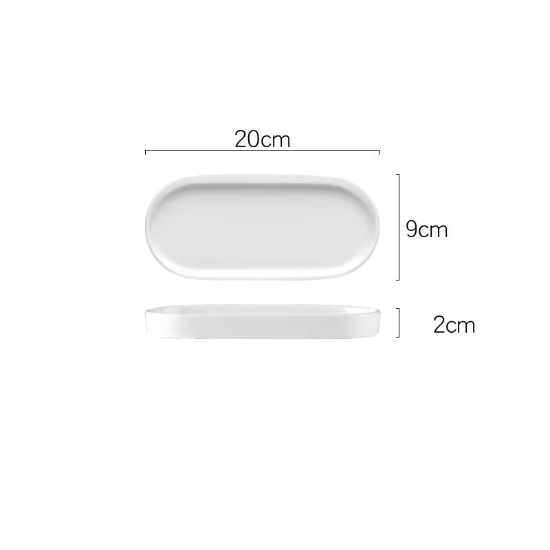 white 8inch ellipse disc