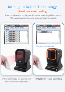 Vendita calda ad alta velocità USB automatico 2D qr Code COMS immagine Scanner di codici a barre per supermercato negozio YK-MP6200