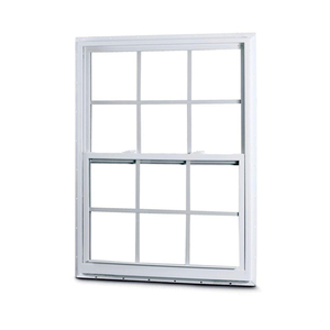 Amerikanisches PVC/UPVC-Doppelglas-Seitens chiebe fenster mit Kunststoff rahmen für Gebäude-und Wohn strukturen - Product Image 1
