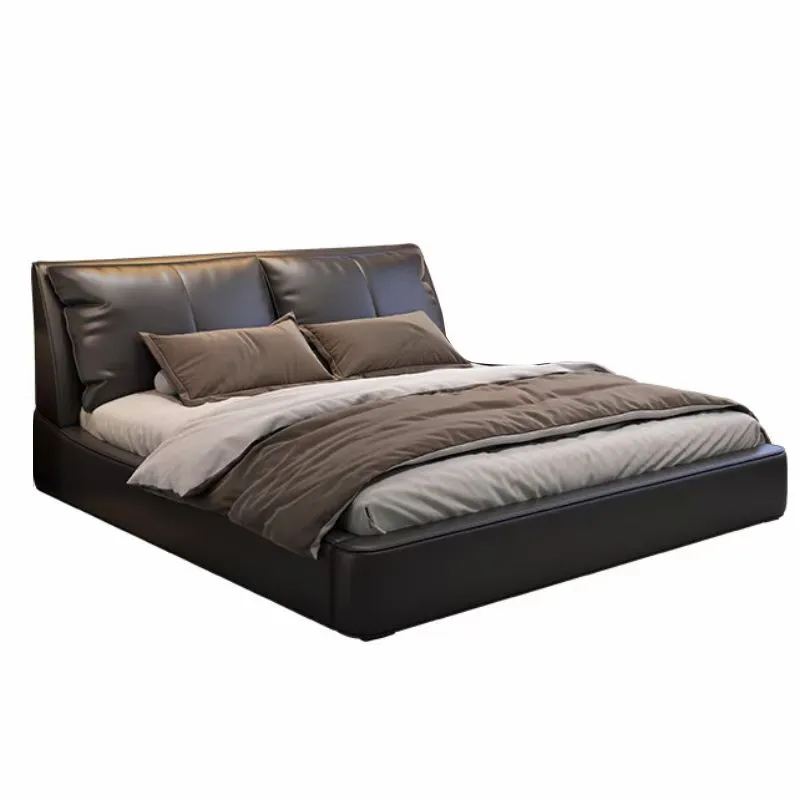 Modern Luxury Leather Bed Popular Soft Beds Home Furniture Bedroom Sets Standard Size Double Bed