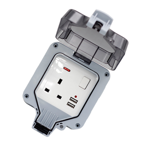 IP66防水スイッチソケット13A UK PC V2CE商用壁ソケット250V工場屋外電源ソケット - Product Image 1