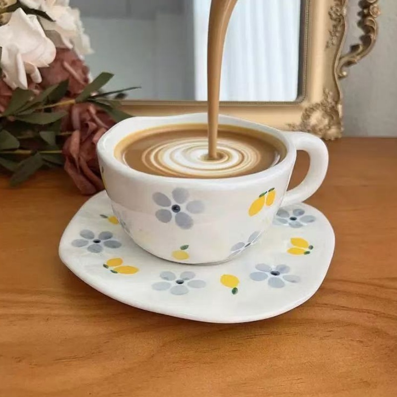 Fiore blu e limone