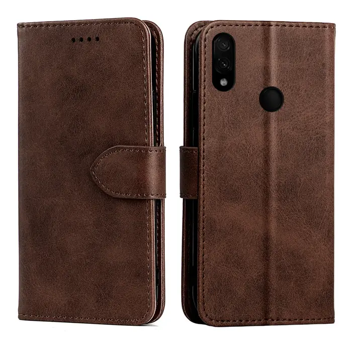 Hot Sell Mobile Phone Leather Flip Cover Shockproof Case for Xiaomi Redmi Note 7 7s 8 Pro