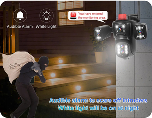 เครื่องตรวจจับการเคลื่อนไหวกล้อง PTZ 5เลนส์10MP ไวไฟ10X ซูม IP66กันน้ำ - Product Image 4