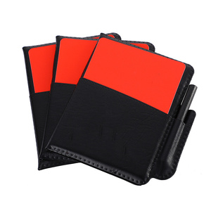 Futbol maç hakemin PVC cüzdan Pad sarı kırmızı ceza kartı ve kayıtları eğitim ve promosyon futbol topu Logo tarzı - Product Image 6
