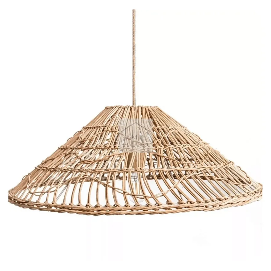 LIANGTE personalizzato basso MOQ luce di vendita calda ciondolo eco friendly paralume in rattan wabi sabi per la decorazione per la casa scopo