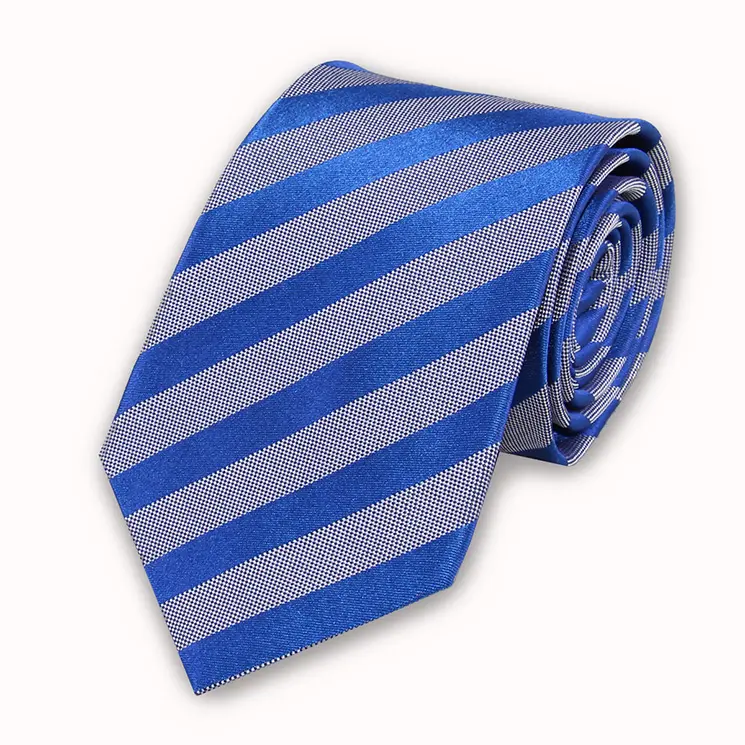 Nueva llegada Corbata para hombre Lujo Elegante Azul marino Tira Dot diseño Seda Corbatas Venta al por mayor Impresión Patrón 100% Corbatas de seda