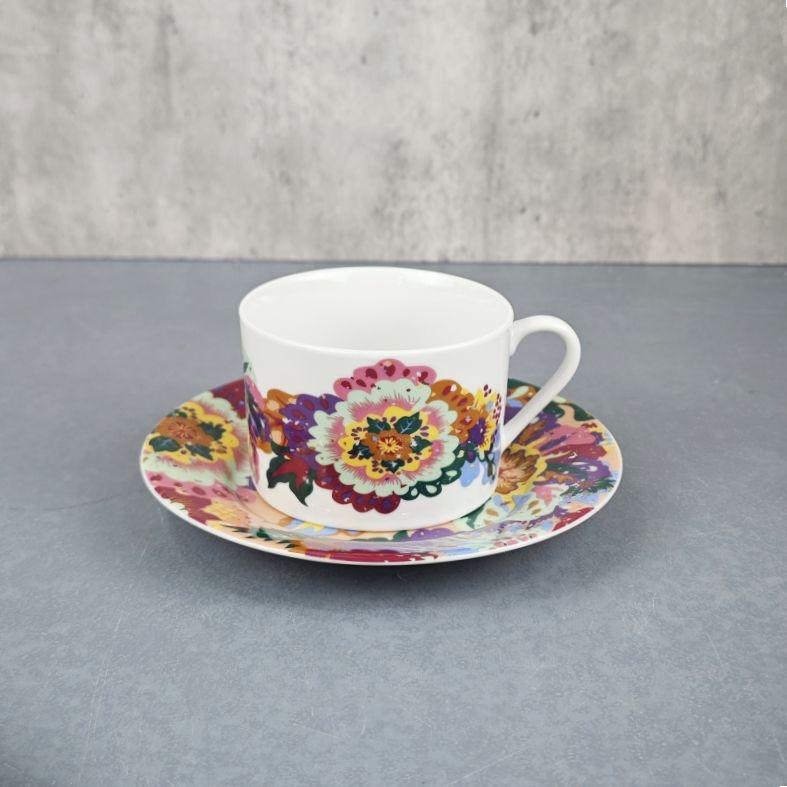 Good Quality New Bone China Full Decal Fancy Flower Design Ceramic 30pcs Dinnerware Set 5