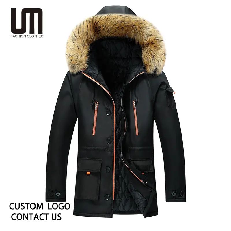 Liu Ming moda al por mayor tendencias 2024 invierno hombres Parkas espesar cálido abrigo Color sólido Casual Sudadera con capucha de talla grande 7XL 8XL chaqueta