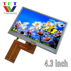 Schermo di visualizzazione a TFT-LCD 480x272 da 4.3 pollici con touch resistivo TFT LCD IPS modulo Display ad alta luminosità 500nits piccolo schermo - Product Image 2
