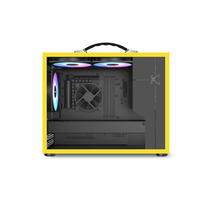 Hurricane Beast custodia portatile MATXConvenient piccolo Computer Desktop DIY Mini bianco ITX Desktop tipo C interfaccia giallo USB3.0 - Product Image 4