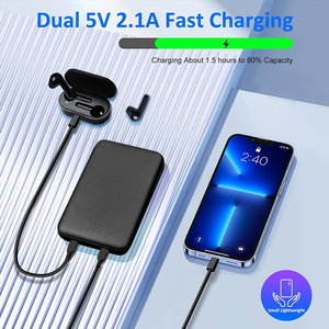 Taşınabilir şarj güç banka 10000Mah Usb tip C ile harici pil paketleri Iphone Samsung Android Powerbank için uyumlu - Product Image 4