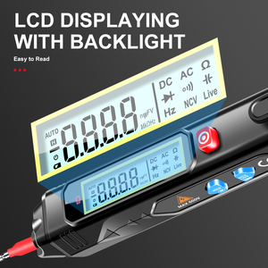 Kalem tarzı 6000 sayımları otomatik değişen dijital Mutlimeter çok test voltmetre ommetreler voltmetre LCD ekran ile gösteriliyor - Product Image 5