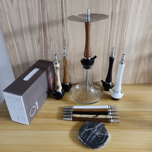 Nhà Máy Bán buôn Russia Union Shisha Set kiểu dáng đẹp phong cách thép không gỉ gỗ kích thước lớn 53cm chicha Set - Product Image 6
