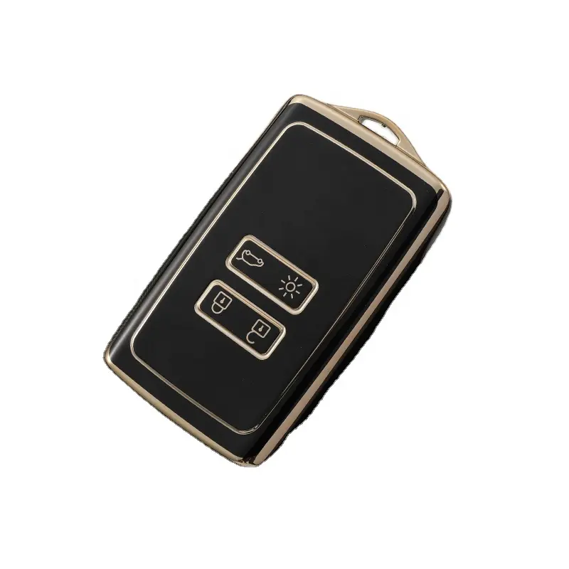 4 Button for Renault Key Cover Kadjar Megane 4 IV Clio Duster 2 (2018) Koleos 2 Key Accessories Keyless Golden-edge Key Fob Case