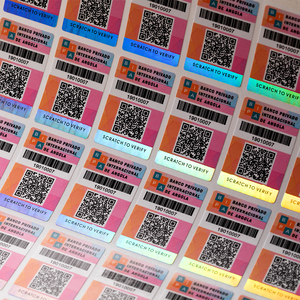 Kunden spezifischer QR-Code manipulation sicherer Barcode-Seriennummer-Laseretiketten-Aufkleber kleber