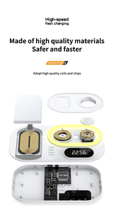 30Wベースのワイヤレス充電器iPhone用 & Apple Watch用1-7ジェネレーション3インワン多機能磁気充電器 - Product Image 3
