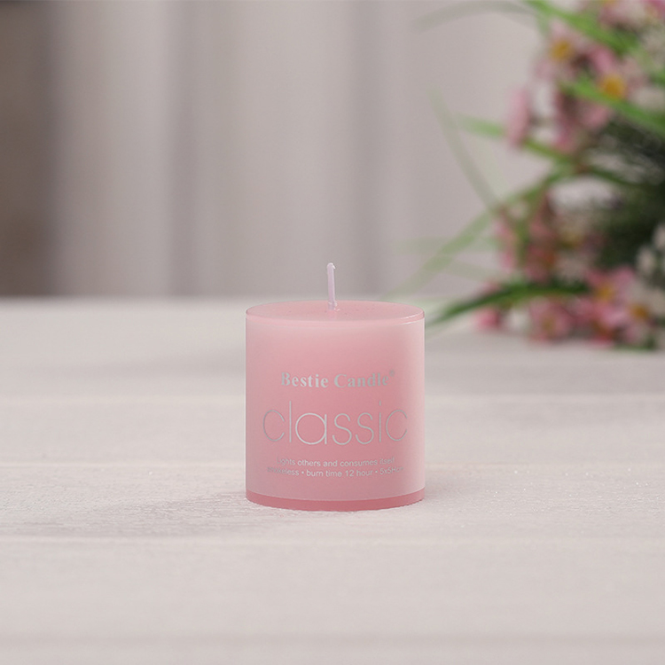 Pink Beautiful Macaron Wax Tea Light Candle Green Favors Scent, Luxury Candle For Home Scent Gift Set