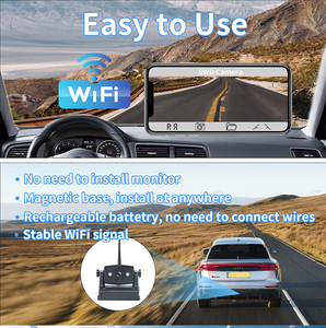 Cámara de marcha atrás magnética WiFi portátil directa de fábrica, cámara inalámbrica para coche, cámara de marcha atrás de respaldo de embalaje inverso