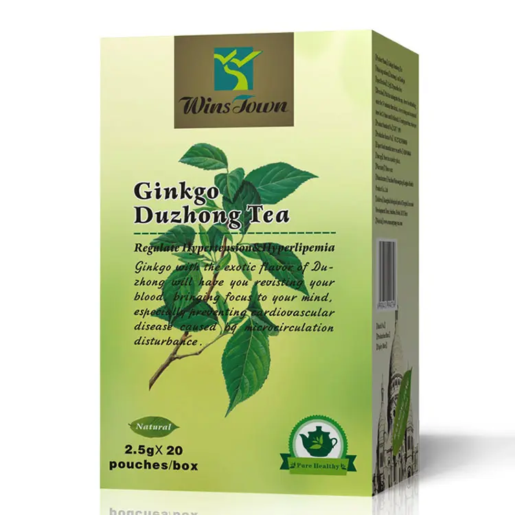 Té Winstown Ginkgo Duzhong, suplemento de hojas de té Natural saludable orgánico, limpieza de sangre exótica, Té vegano al por mayor