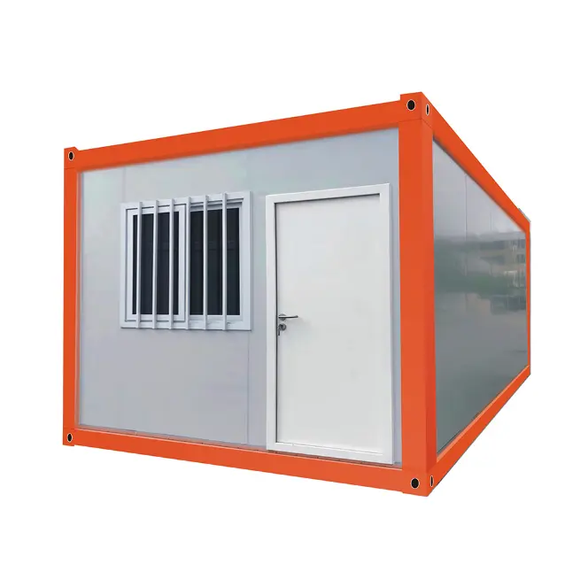 Đúc Sẵn Modular Xách Tay Phẳng Đóng Gói Nhà Để Xe Lưu Trữ Phòng Xây Dựng Văn Phòng Đúc Sẵn Container Nhà