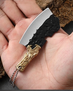 Mini Wooden Handle Knife Outdoor Camping Open Box with Chain Portable EDC <strong>Key</strong> Knife <strong>Cutter</strong> with Leather Sheath Chain - Product Image 3