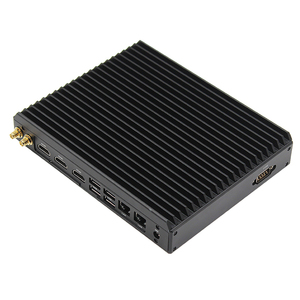 Küçük endüstriyel fansız mini pc J6412 intel işlemci ince istemci windows 11 minipc ile 3 HDMI desteği üçlü ekran - Product Image 1