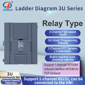 Huaqingjun 8DI 8DO Relay Output <strong>PLC</strong> LAN RS485 Ladder Diagram Modbus RTU/TCP Programmable Logic <strong>Controller</strong> for <strong>SCADA</strong> <strong>System</strong>